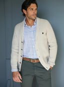 Chaqueta Beige Cuello Smoking Hombre