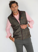 Chaleco Cuadros Verde Caza Hombre