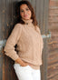 Jersey Mujer Camel de Ochos Cuello Alto Mujer