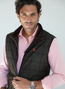 Chaleco Cuadros Verde Caza Hombre
