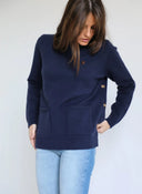 Jersey Marino Botones Mujer