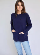 Jersey Marino Botones Mujer