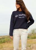 Jersey Azul Marino Oversize Mujer