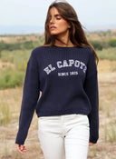 Jersey Azul Marino Oversize Mujer