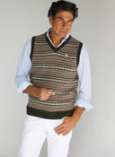 Chaleco Verde Jaspeado Hombre