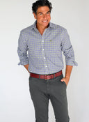 Camisa Cuadros Azules y Verdes Hombre