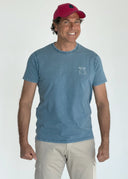 Camiseta Azul Eslogan Hombre