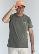 Camiseta Verde Eslogan Hombre