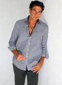 Camisa Cuadros Azules y Verdes Hombre
