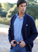 Chaqueta Azul Marino Cuello Smoking Hombre