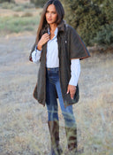 Abrigo Capa Verde Caza Mujer