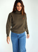 Jersey Kaki Cuello Cisne Mujer
