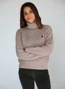 Jersey Marrón Cuello Cisne Mujer