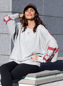 Sudadera Gris Oversize Mujer