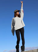 Sudadera Gris Oversize Mujer