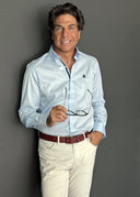 Camisa Celeste Tapeta e Hilo Azul Hombre
