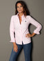 Camisa Mujer Cuello Botón Rayas Rosas