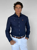 Camisa Azul Marino Para Personalizar Hombre