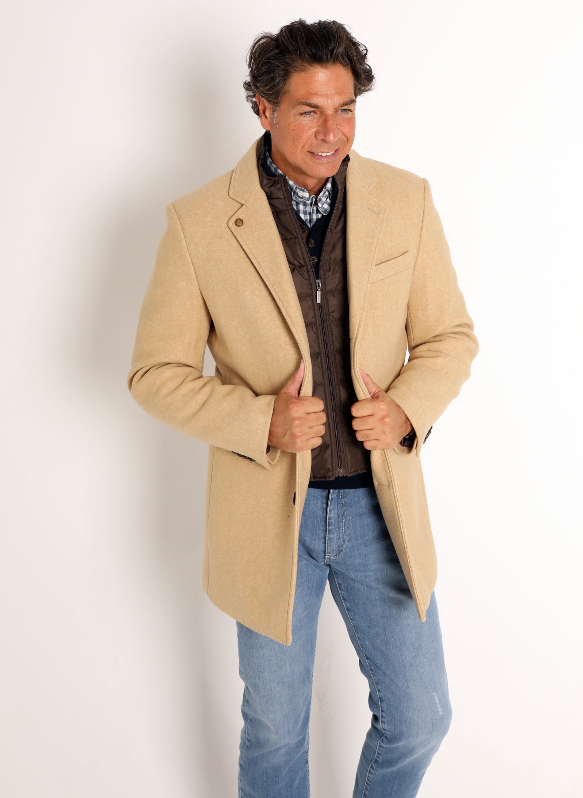 Camel coat hombre best sale