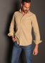 Camisa Camel Nido de Abeja Hombre