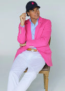 Americana Rosa Capote Hombre