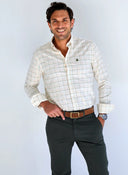 Camisa Villela Cuadros Caza Cuello Botón Hombre