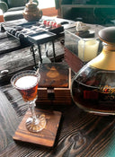 Box with 6 Pine Wood coasters