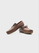 Mocasín Marrón Cordones Napa Hombre