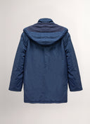 Navy Blue Feathers Detachable Hood Man