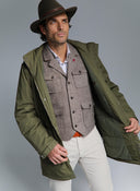 Chaleco Espiga Marron 4 Bolsillos Hombre