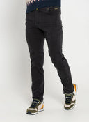 Pantalon Denim Noir Laser Logo Homme 