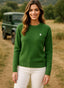 Jersey Verde Cuello Caja Mujer