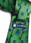 Navy Logos Green Tie 