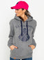 Sudadera Mujer Capucha sin cremallera Gris