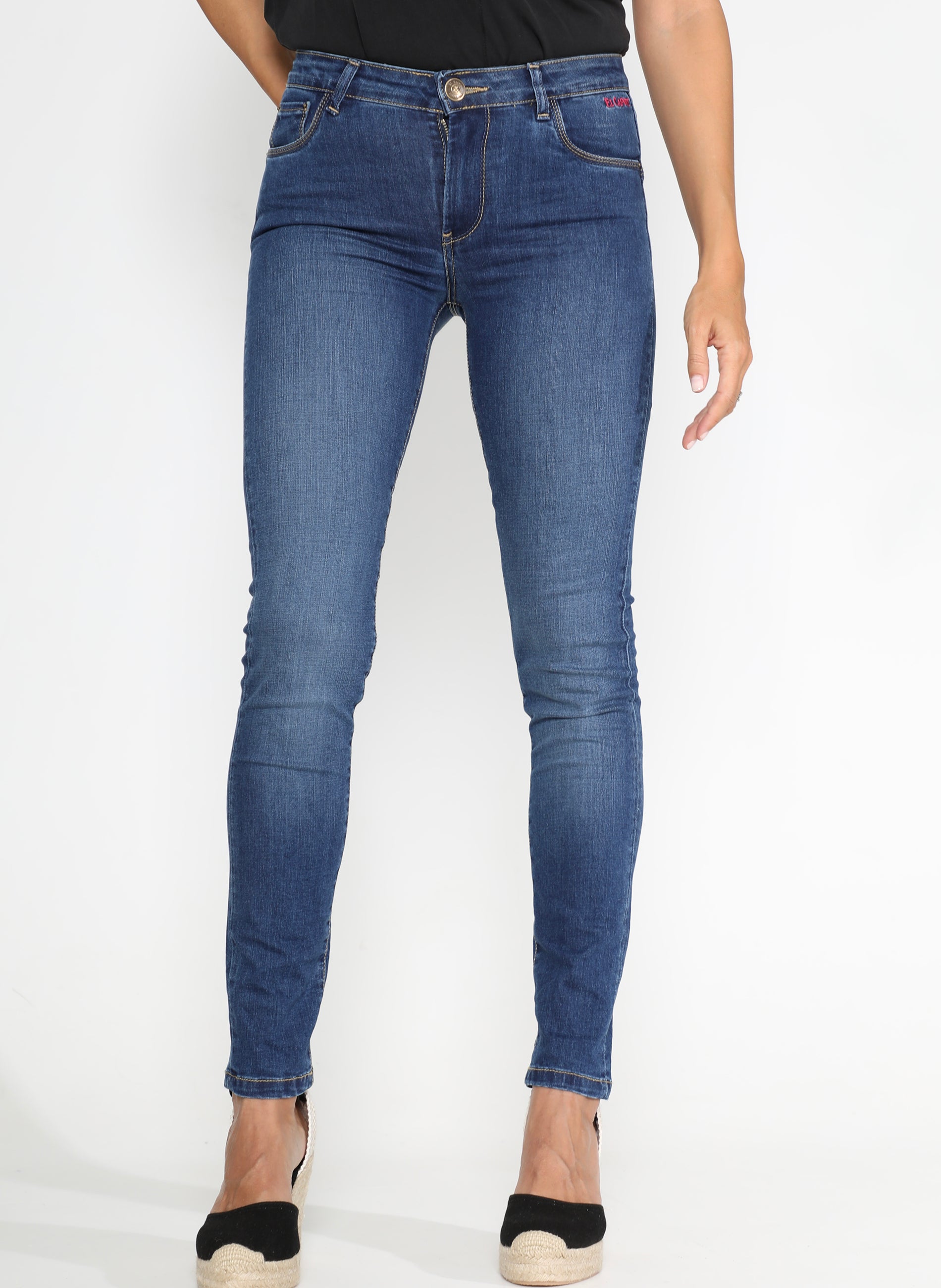 Dunkelblaue Damenjeans