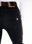 Women's Black Elastic Jeans 