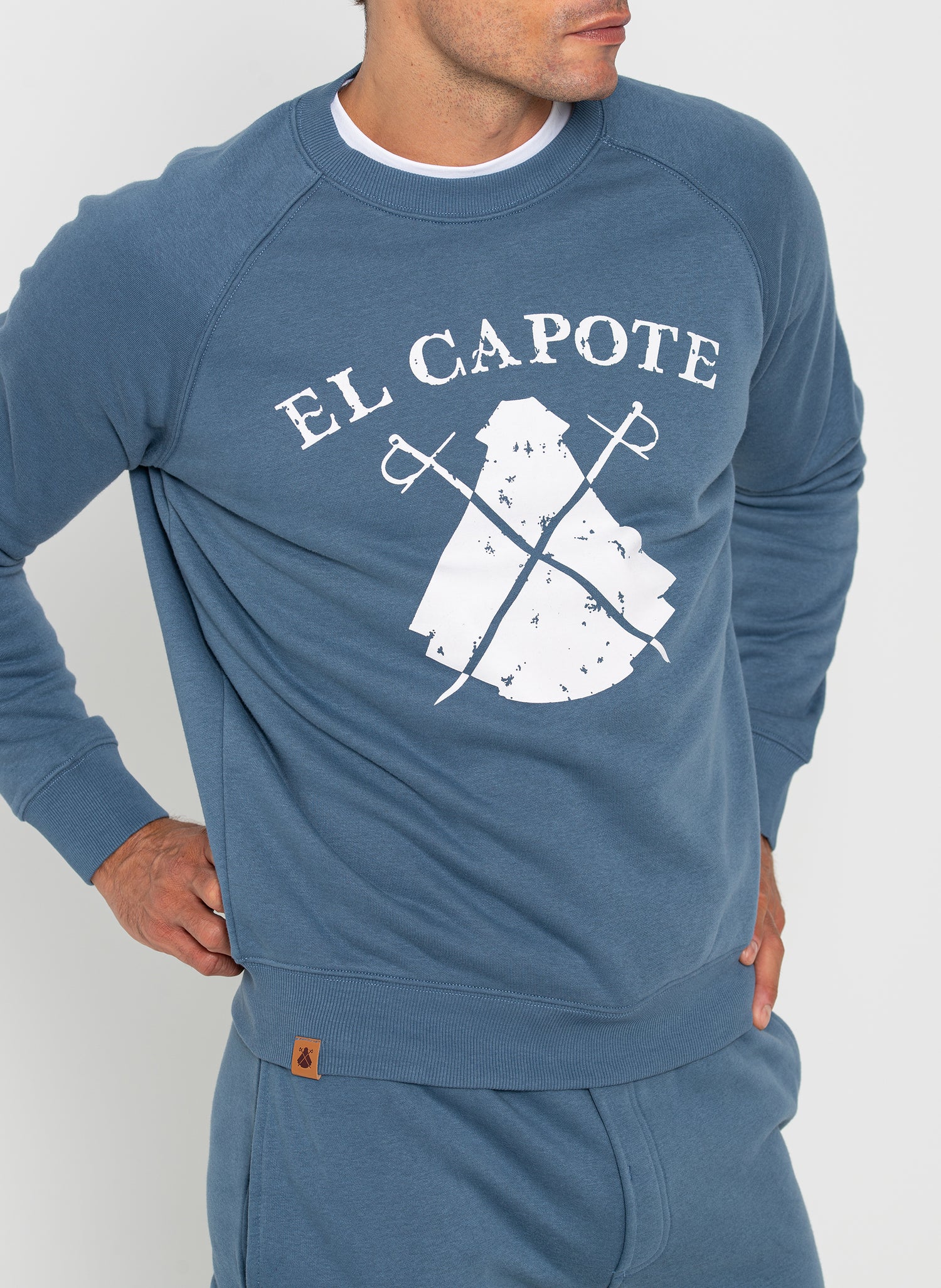 Sudadera Capucha con Cremallera Azul Lavanda Hombre – El Capote