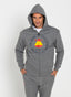 Gray Sweatshirt Spain Hood with Zip Man