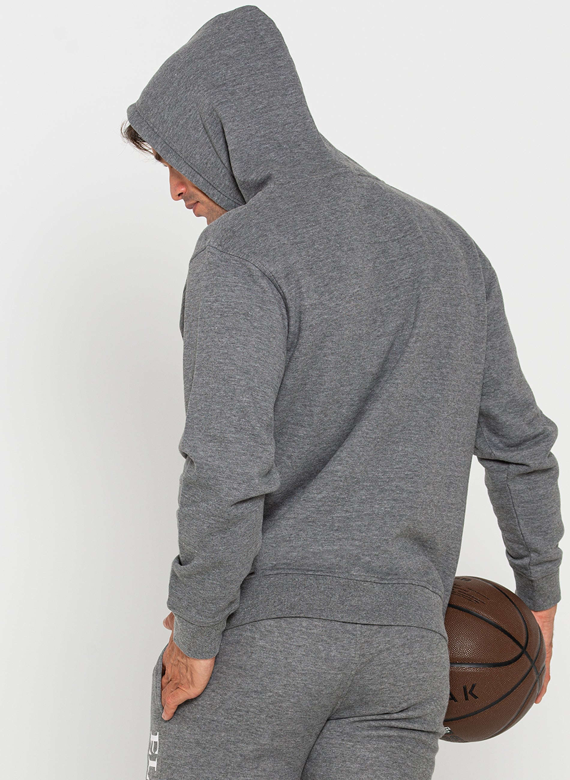 Sweat à Capuche Homme sans fermeture éclair Gray