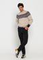 Men's Beige Greca Sweater