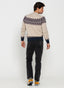 Men's Beige Greca Sweater