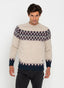 Men's Beige Greca Sweater