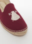 Espadrille Rouge Vin Logo Crème Homme