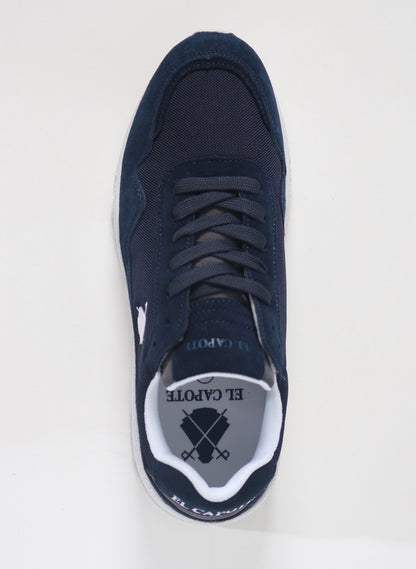 Men's Navy Blue Grid Sneaker