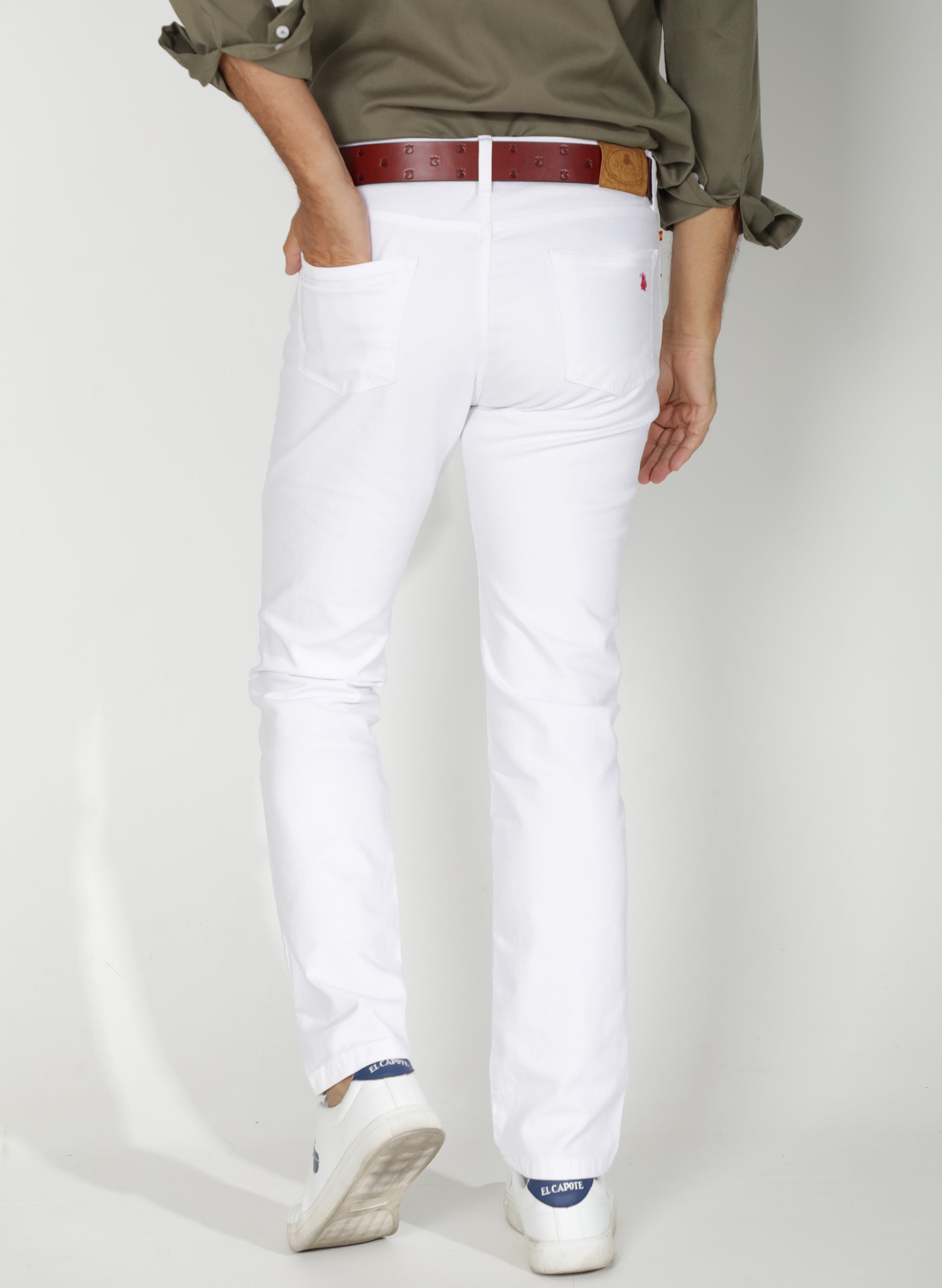 Pantalon homme slim blanc best sale