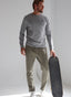 T-shirt gris à manches longues pour homme