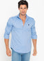 Polera Hombre Azul Oxford