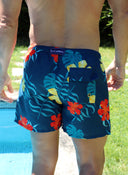 Blue Indigo Flowers Men's Swimsuit