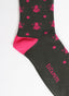 Khaki Green Sock with Capes and Pink Polka Dots 