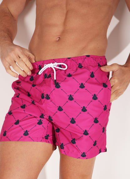 Pink Swimsuit for Men Multi Blue Capes